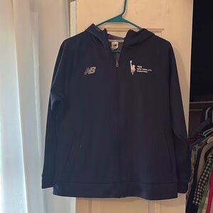 New Balance Blue Raincoat Lightweight Hooded Jacket NYC Marathon